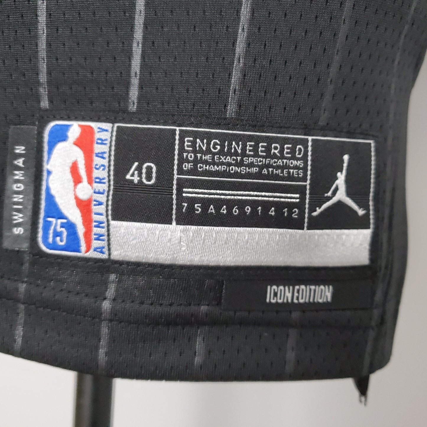 75 Aniversario Jordan #23 Chicago Bulls Flyers Negro NBA