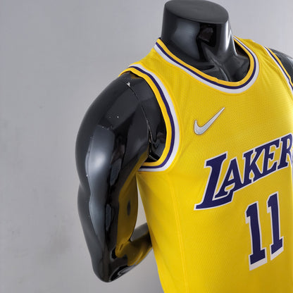 75 Aniversario IRVING #11 Los Angeles Lakers Camiseta amarilla de la NBA